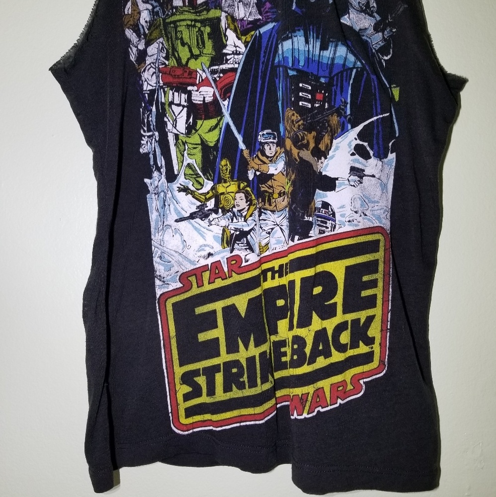 Star Wars The Empire Strikes Back Black Graphic Tank Top Size XS - Picture 2 of 5